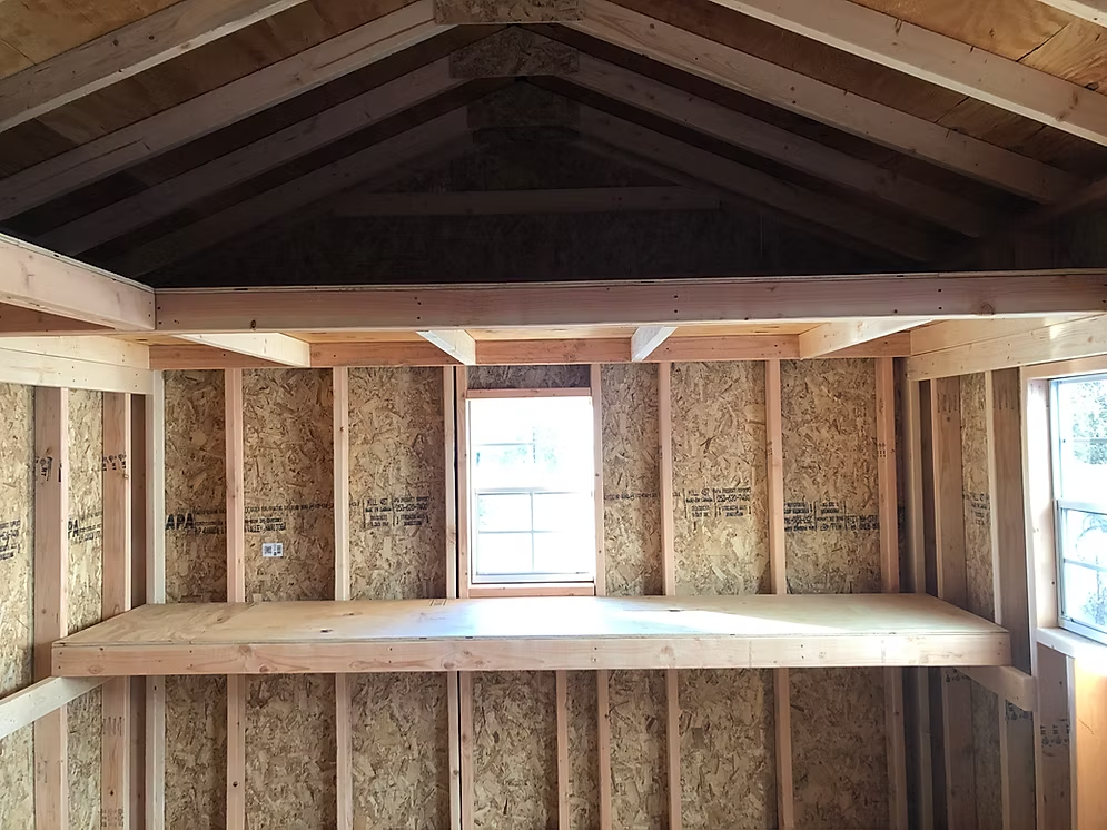 Loft with workbench