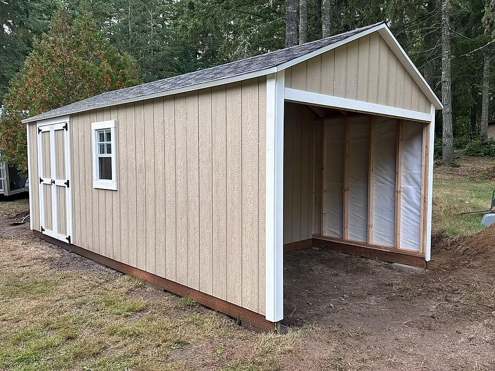 10x20 Shed with open carport